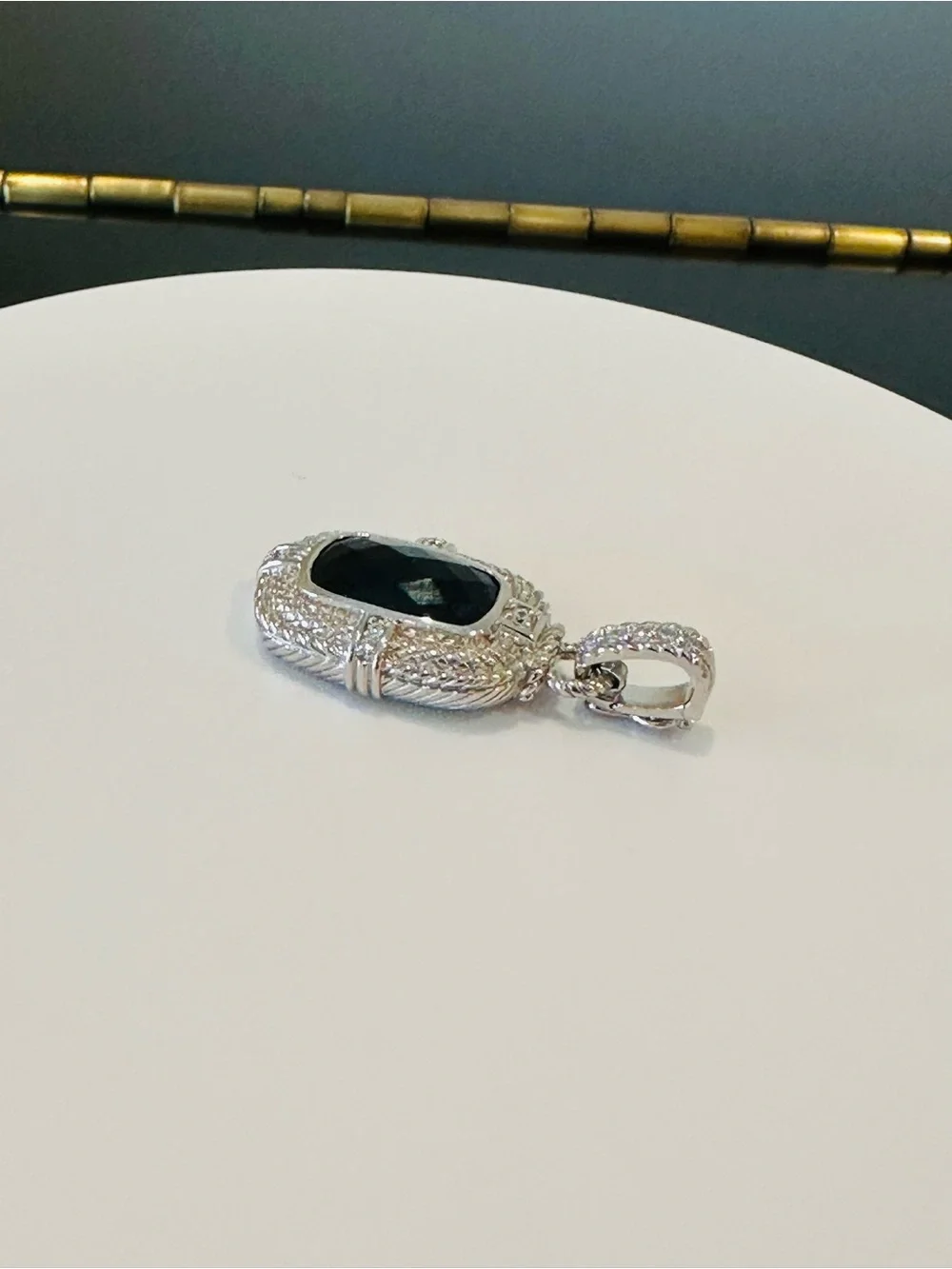 Judith Ripka Luxury Vintage Designer Couture Authentic Formal Onyx Enhancer